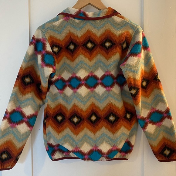 Patagonia Synchilla Snap T Fleece Aztec Timber Twist: Cinder Red Women’s  XXS - Picture 6 of 9